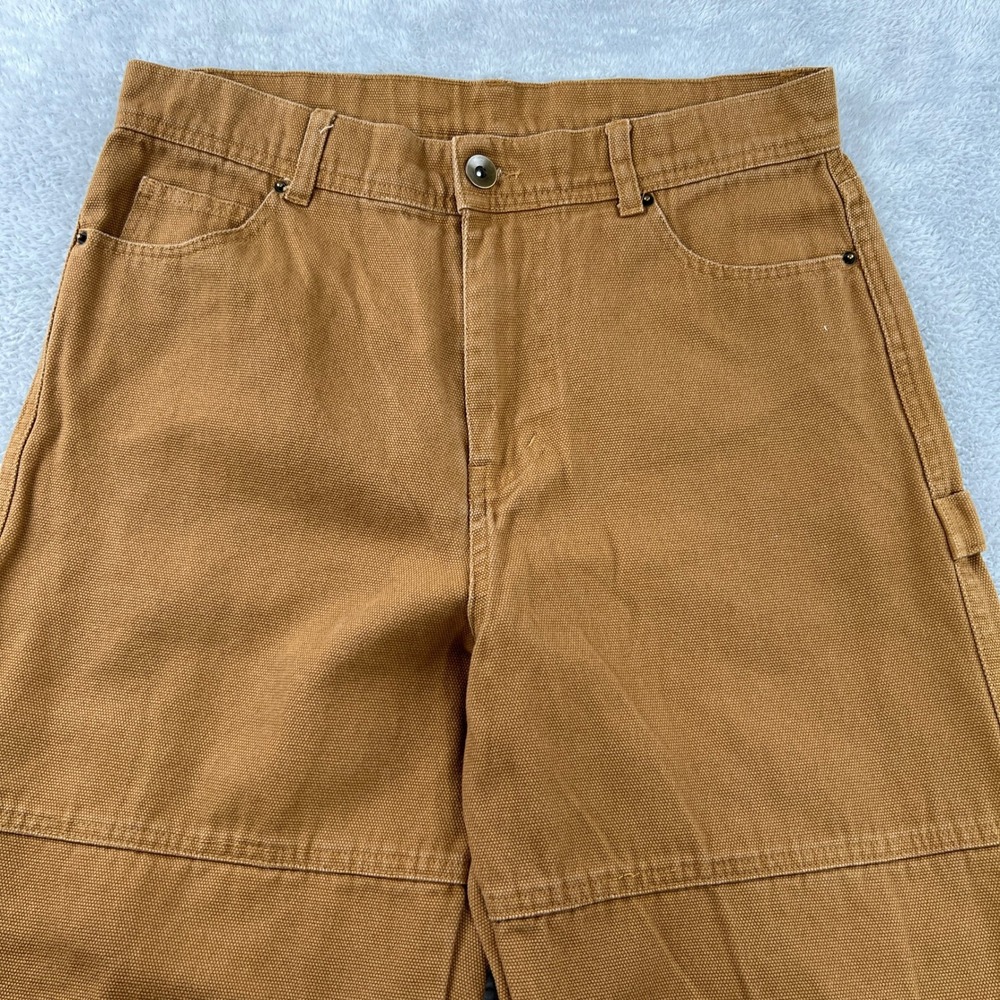 No Boundaries Baggy Carpenter Pants 30x31 Brown Y2K Skate Wide Leg Canvas Grunge - Picture 2 of 10